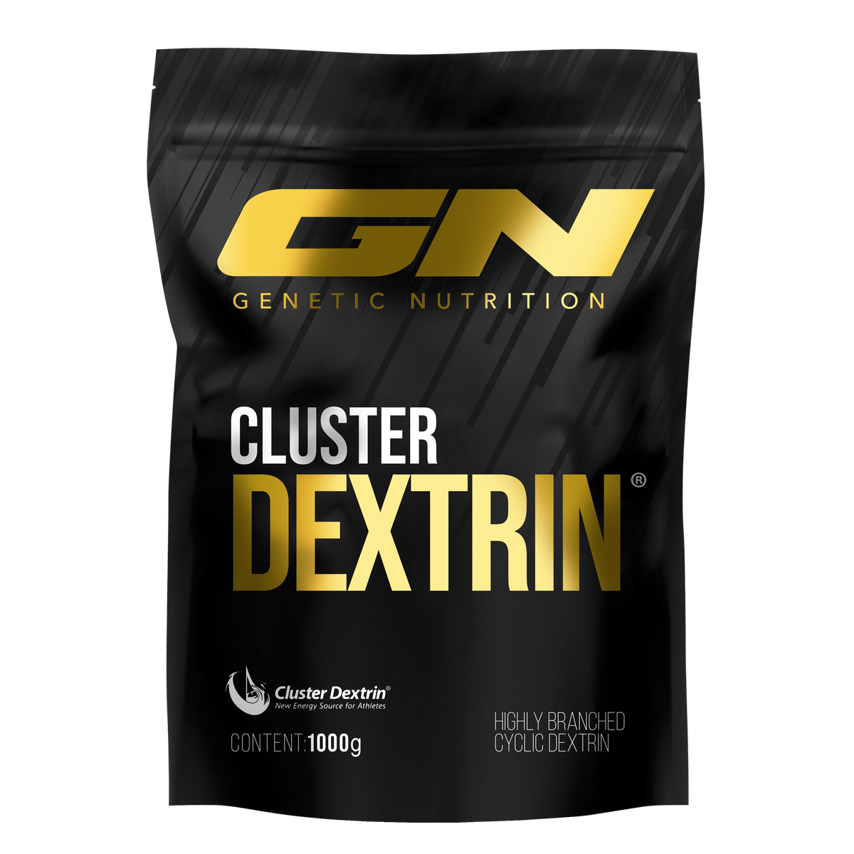 GN Laboratories Cluster Dextrin – 1000 g, labiau iššakotas ciklinis dekstrinas, angliavandenių šaltinis.