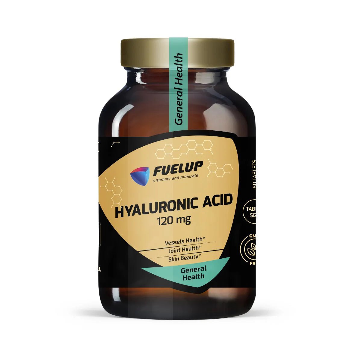 FuelUp Hyaluronic Acid 120 mg – odos drėgmei ir sąnarių komfortui (60 tablečių) - Realsport.lt