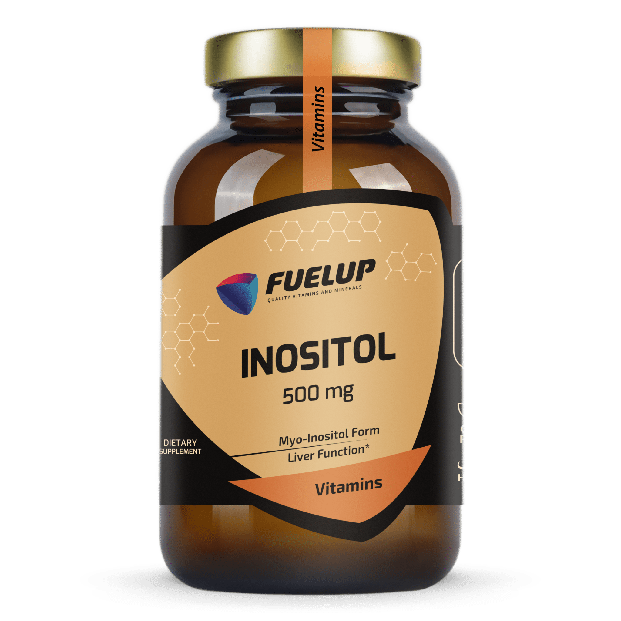 FuelUp Inositol 500 mg – myo - inozitolis nervų sistemai ir hormonų balansui (90 kapsulių) - Realsport.lt