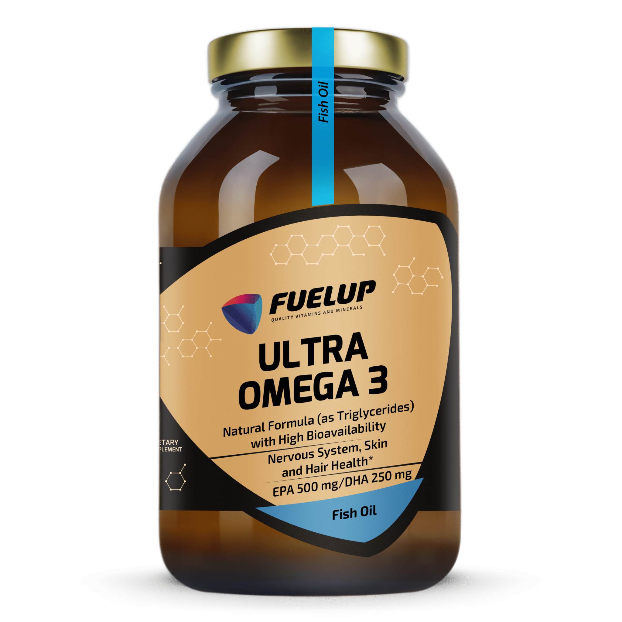 FuelUp Ultra Omega 3 180 kaps – Trigliceridų formos žuvų taukai su aukštu įsisavinimu - Realsport.lt