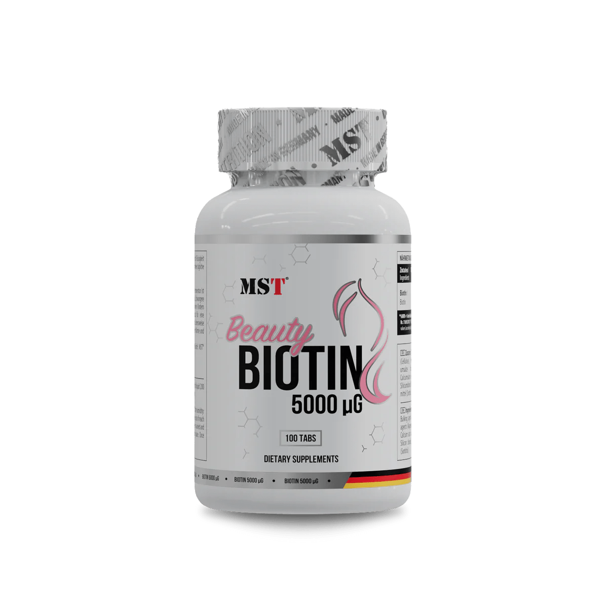 MST Beauty BIOTIN 5000 µg – 100 tablečių grožiui iš vidaus - Realsport.lt