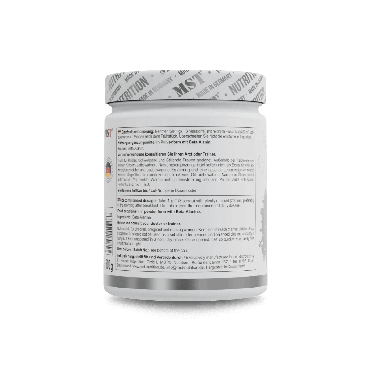 MST Beta - Alanine PWO 500 g (Beta - alaninas milteliais) - Realsport.lt