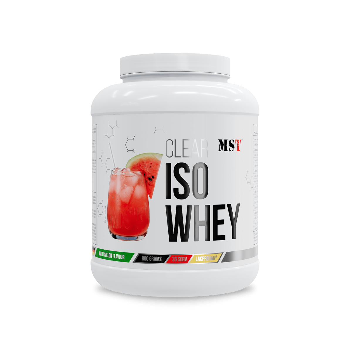 MST Clear ISO Whey – skaidrus išrūgų baltymų izoliatas (900 g) - Realsport.lt