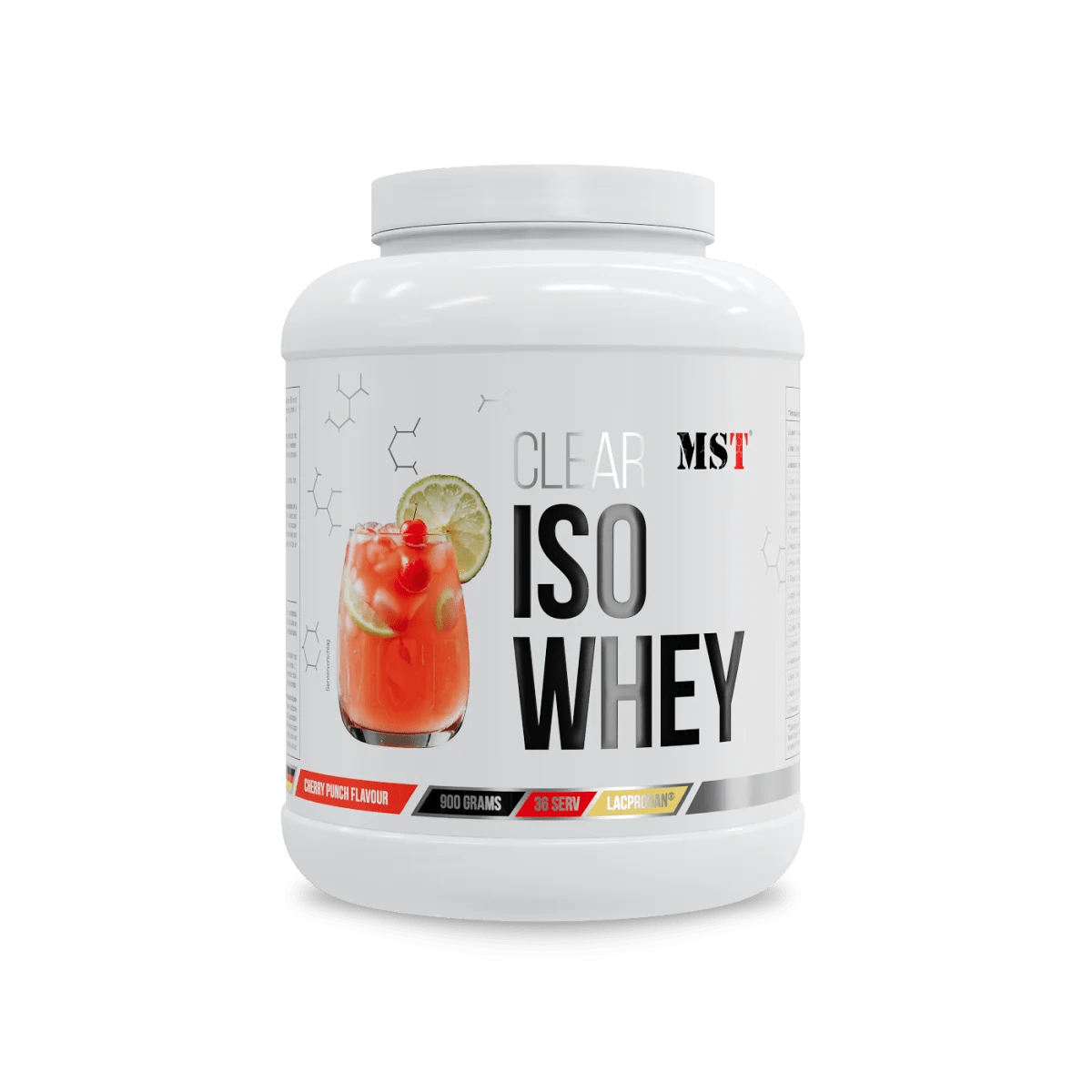 MST Clear ISO Whey – skaidrus išrūgų baltymų izoliatas (900 g) - Realsport.lt