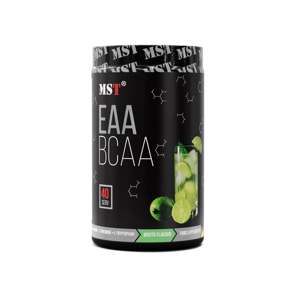 MST® EAA + BCAA – Visiškai pilnas aminorūgščių kompleksas raumenų atsistatymui ir augimui 520 g - Realsport.lt
