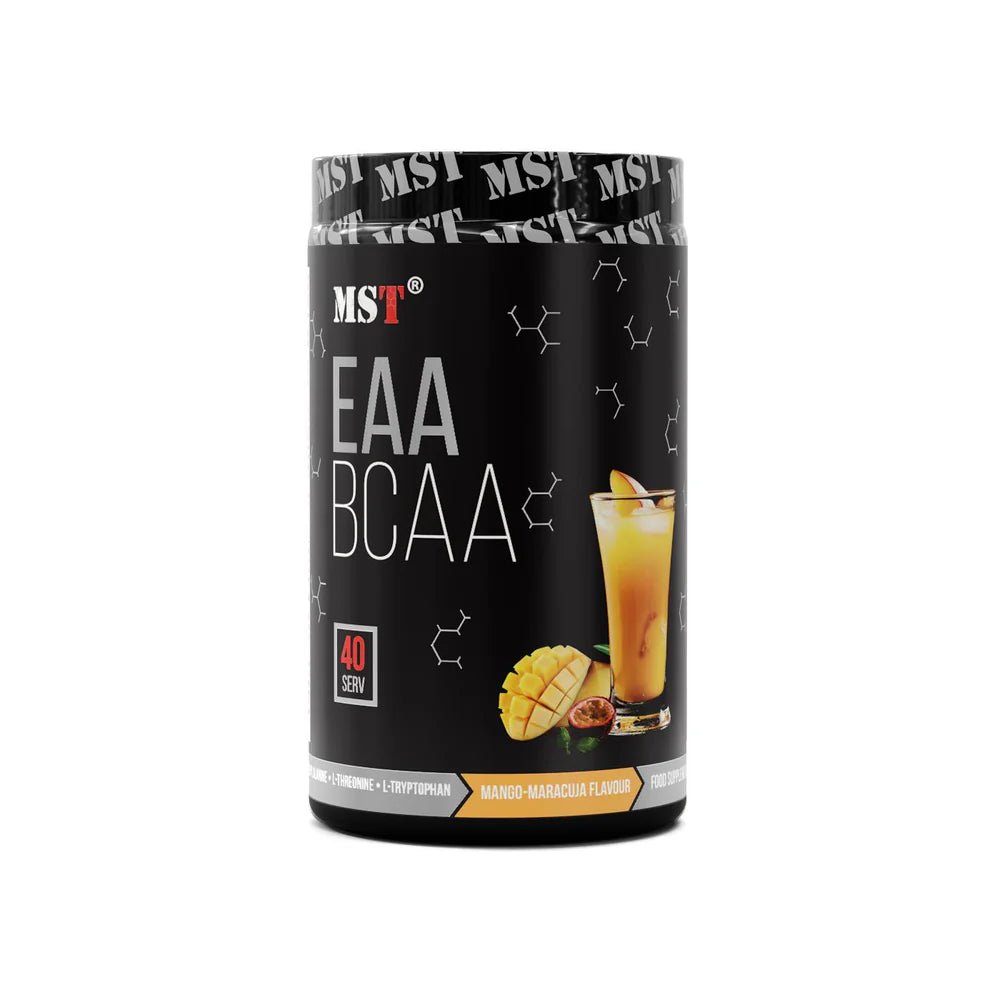 MST® EAA + BCAA – Visiškai pilnas aminorūgščių kompleksas raumenų atsistatymui ir augimui 520 g - Realsport.lt