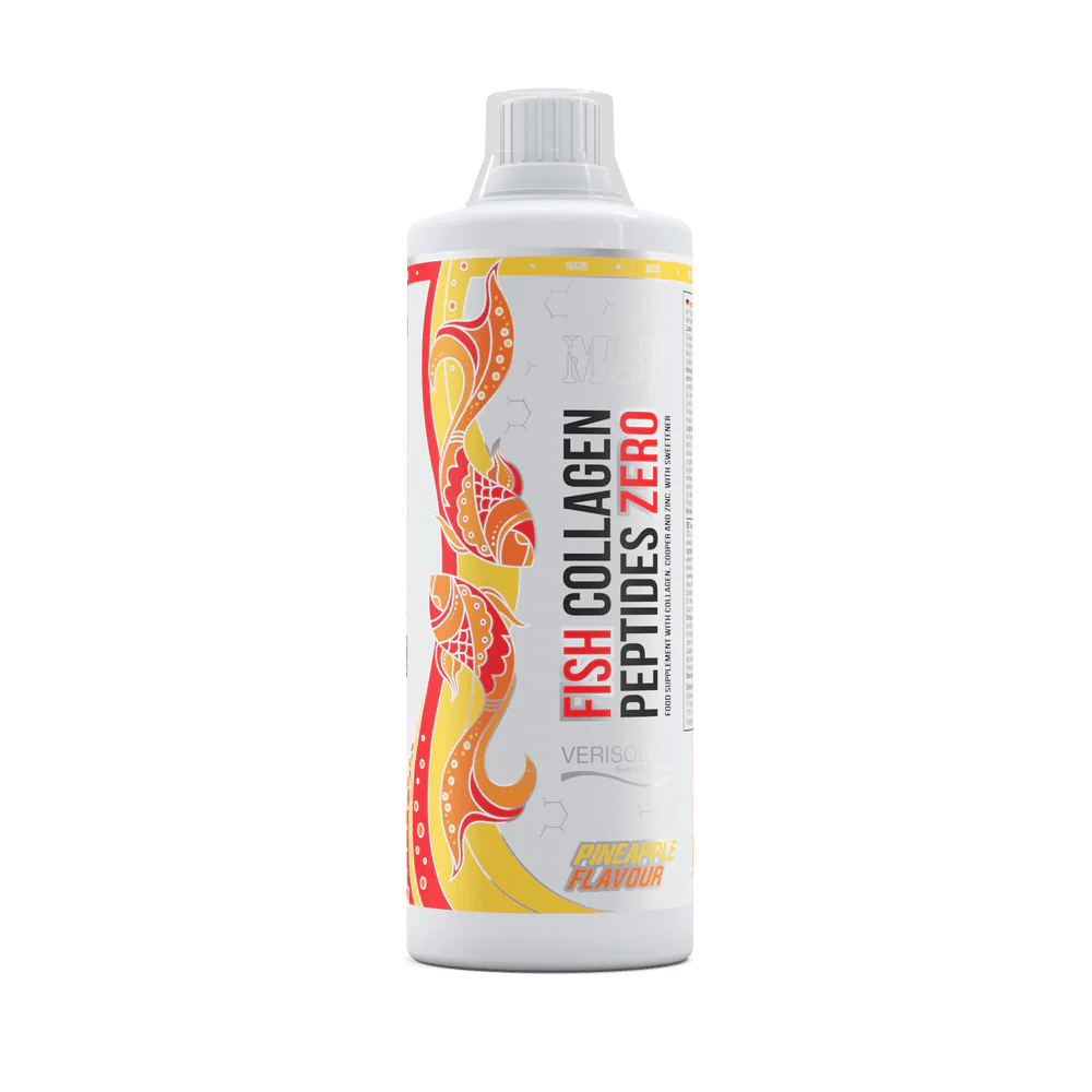 MST® Fish Collagen Peptides Zero – Skystas žuvų kolagenas su VERISOL®, 1000 ml, Braškių - Kivio skonio - Realsport.lt