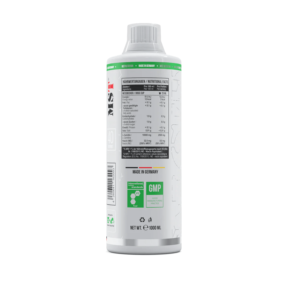 MST® L - Carnitine 100 000 mg – skystas L - karnitinas (1000 ml) - Realsport.lt