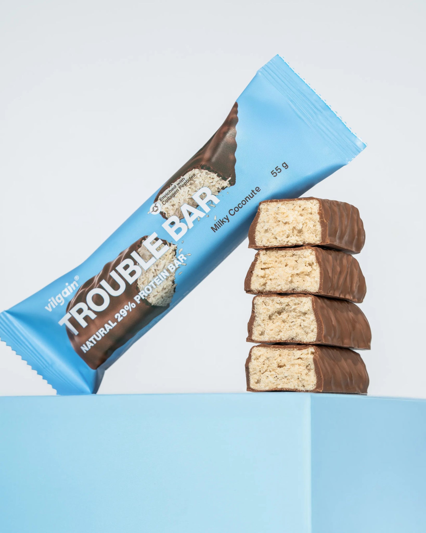 Trouble Bar Coconut – baltyminis batonėlis su kokosu (55 g) - Realsport.lt