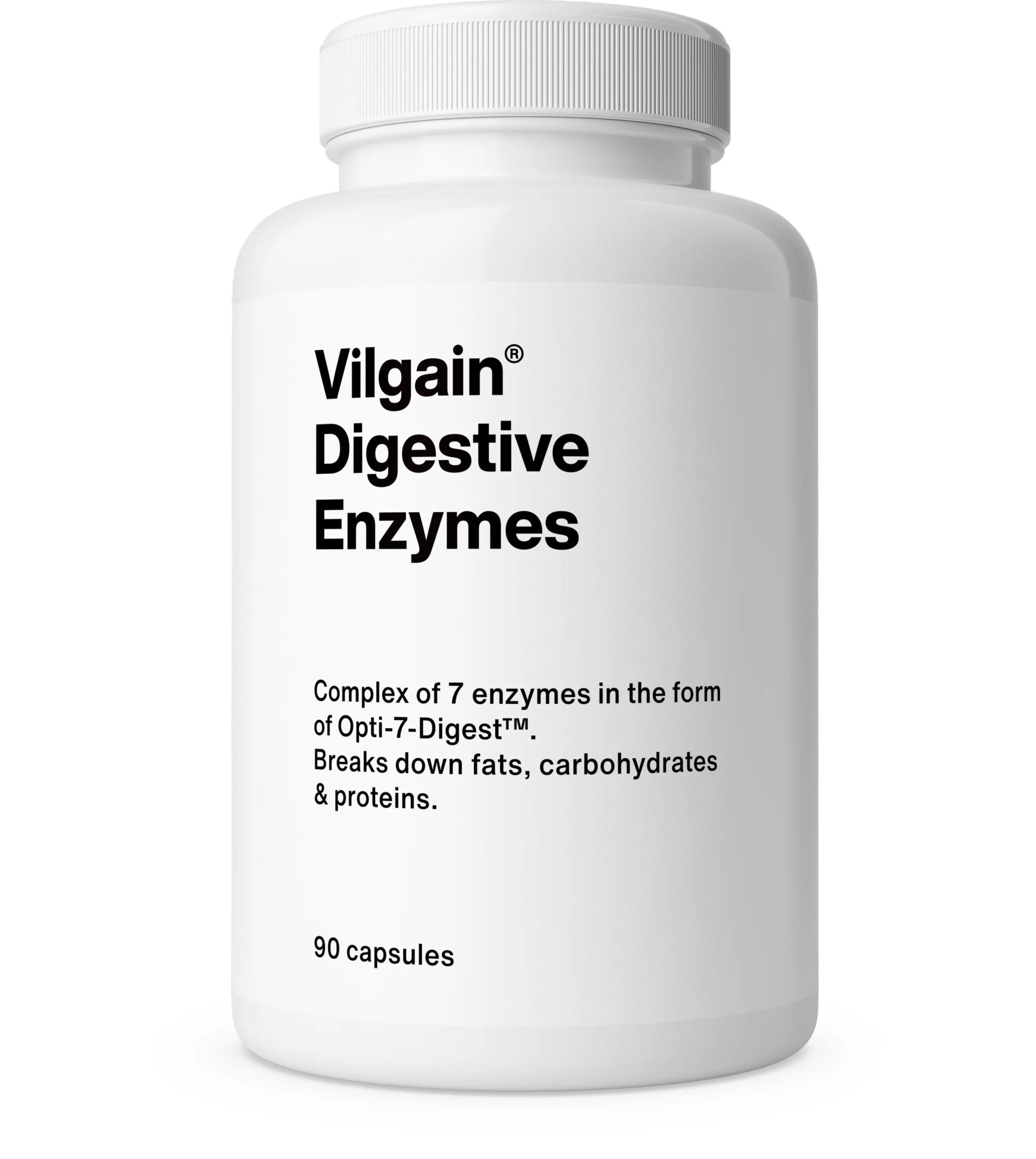 Vilgain Digestive Enzymes – augalinės kilmės virškinimo fermentų kompleksas (90 kapsulių) - Realsport.lt