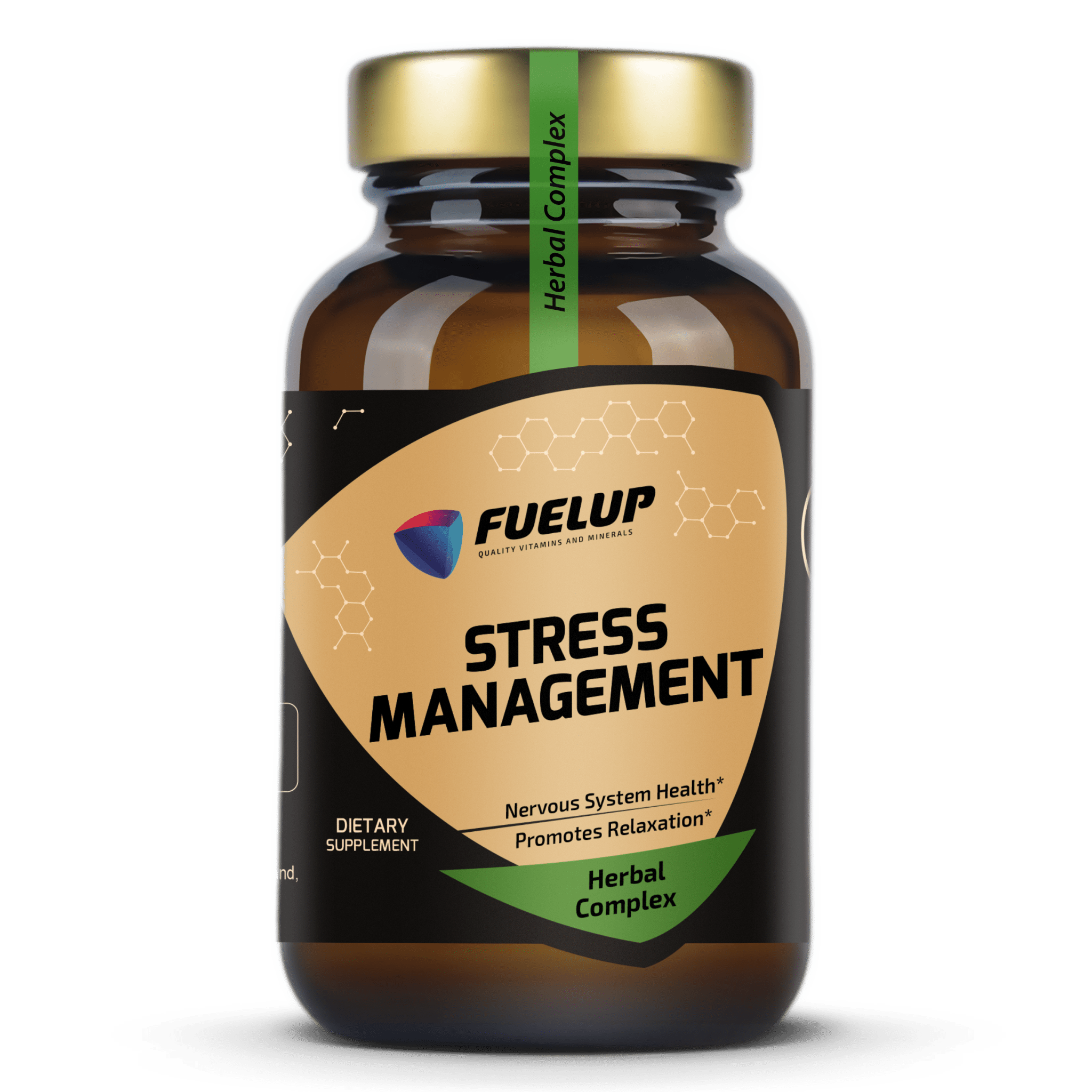 FuelUp Stress Management 60 kaps.– nervų sistemai, atsipalaidavimui ir emocinei pusiausvyrai (60 kapsulių) - Realsport.lt
