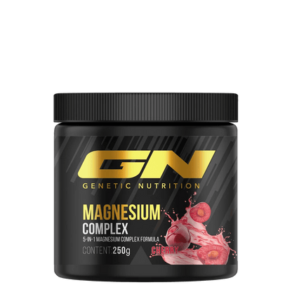 GN Laboratories magnio kompleksas 5-in-1 vyšnių skonio, 250 g pakuotė, maisto papildas miltelių pavidalu.
