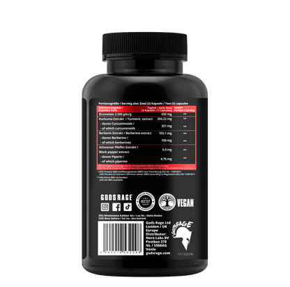 Gods Rage Anti Inflammation - augalinių ekstraktų kompleksas - Realsport.lt