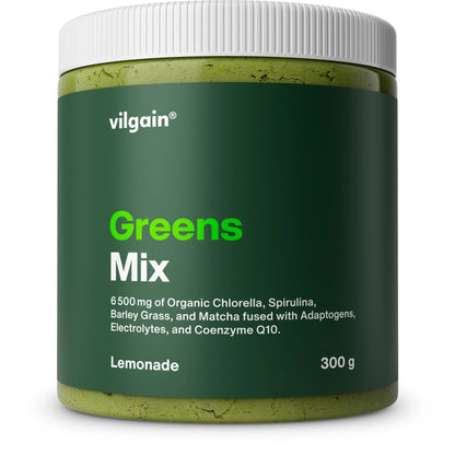 Greens Mix – žaliųjų augalų ir elektrolitų mišinys (300 g) - Realsport.lt