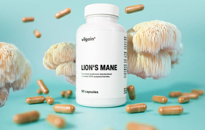 Lion’s Mane – 600 mg standartizuotas 30 % vaisiakūnių ekstraktas - Realsport.lt