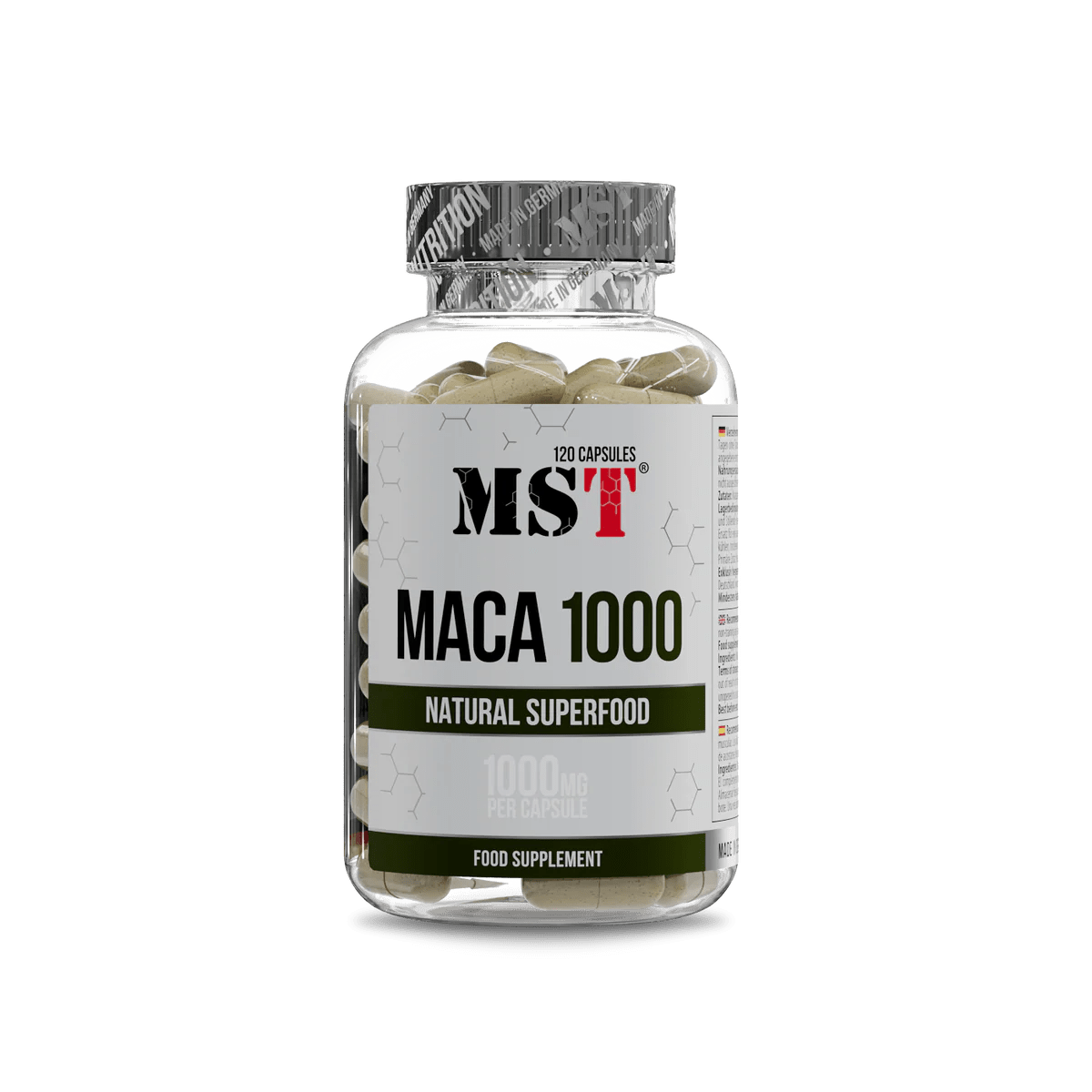 MACA 1000 mg – Natūralus energijos, hormonų pusiausvyros ir libido palaikymas(120 kapsulių) - Realsport.lt