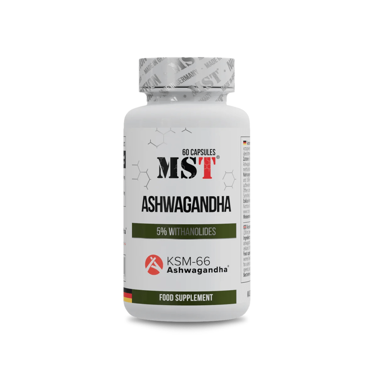 MST Ashwagandha KSM - 66 – natūrali pusiausvyra kūnui ir protui. - Realsport.lt