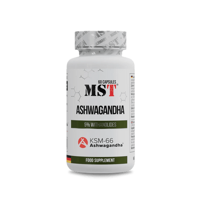 MST Ashwagandha KSM - 66 – natūrali pusiausvyra kūnui ir protui. - Realsport.lt