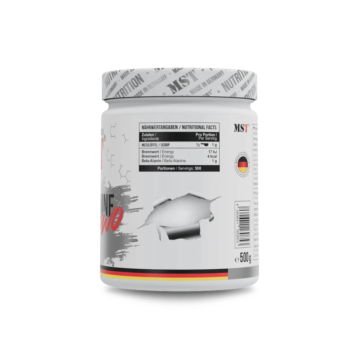 MST Beta - Alanine PWO 500 g (Beta - alaninas milteliais) - Realsport.lt