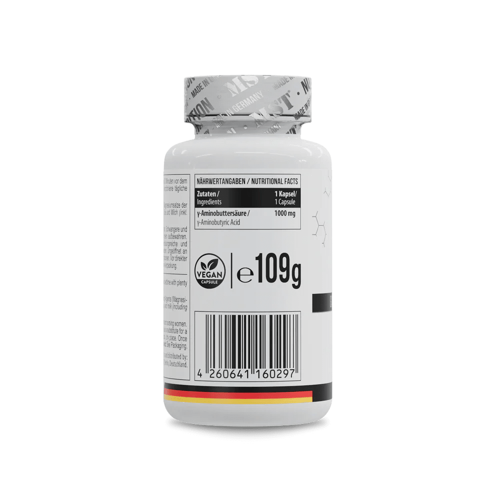 MST GABA (Gama - aminosviesto rūgštis) 1000 mg – 90 kapsulių - Realsport.lt
