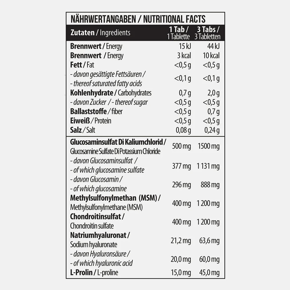 MST Glucosamine Chondroitin + MSM + Hyaluron – sąnarių ir kremzlių kompleksas (90 tablečių) - Realsport.lt