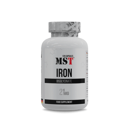 MST Iron Bisglycinate – 120 capsules food supplement for energy and vitality.