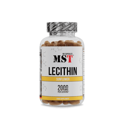 MST Lecithin Sunflower – 2000 mg, 90 capsules bottle, high-quality food supplement for brain health.