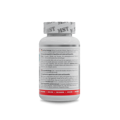MST Lutein 40 mg + Zeaxanthin – liuteinas ir zeaksantinas regėjimui (60 minkštųjų kapsulių) - Realsport.lt