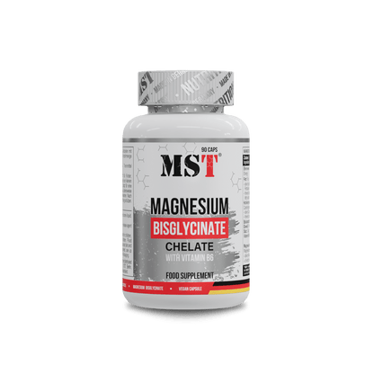 MST Magnesium Bisglycinate chelate + Vitamin B6 90 kaps. - Realsport.lt