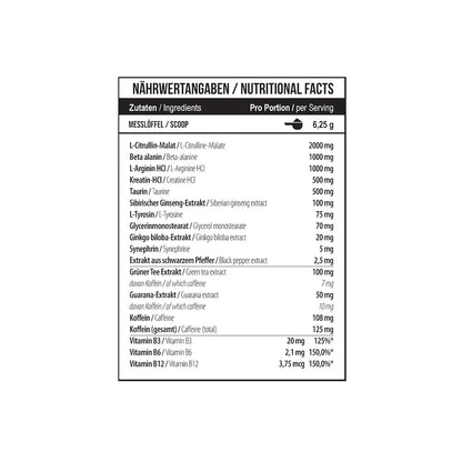 MST Nutrition Hurricane Pump – prieštreniruotinis papildas, 300 g - Realsport.lt