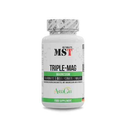 MST Triple Mag 60 Tabl. 3 magnio formų kompleksas nervų sistemai, raumenims ir atsistatymui - Realsport.lt