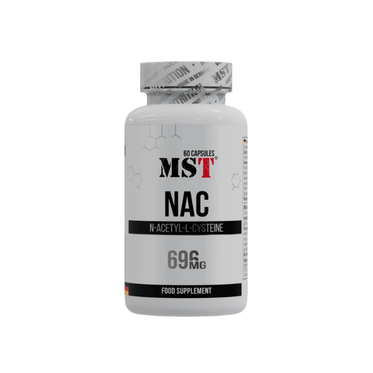 NAC N - Acetyl - L - Cystein 696 mg – Antioksidacinė apsauga, kepenų sveikata ir imuniteto stiprinimas - Realsport.lt