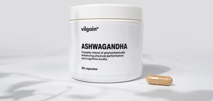 Vilgain Ashwagandha KSM - 66® – aukštos koncentracijos šaknies ekstraktas (90 kapsulių) - Realsport.lt