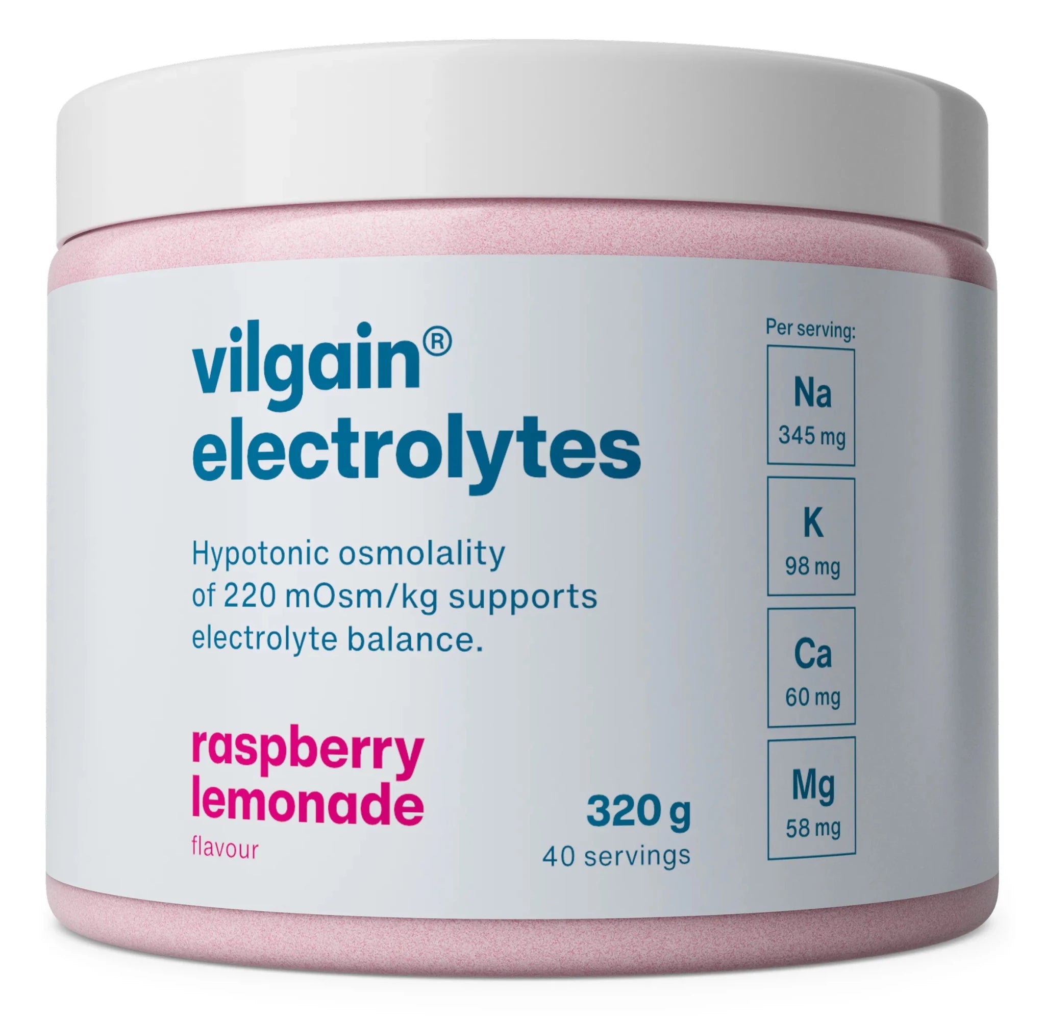 Vilgain Electrolytes – hipotoninis elektrolitų gėrimas hidratacijai (320 g) - Realsport.lt