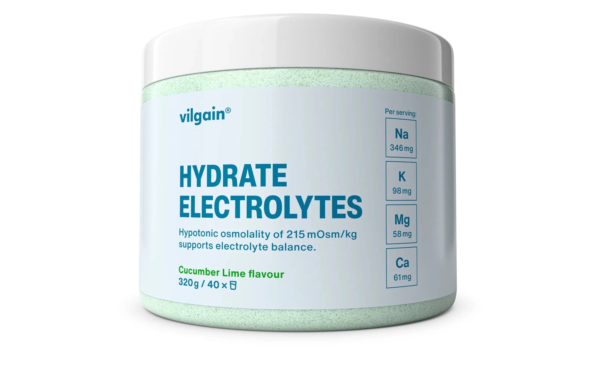 Vilgain Electrolytes – hipotoninis elektrolitų gėrimas hidratacijai (320 g) - Realsport.lt