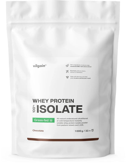 Vilgain Grass - Fed Whey Protein Isolate 1000 g (stevia) - Realsport.lt