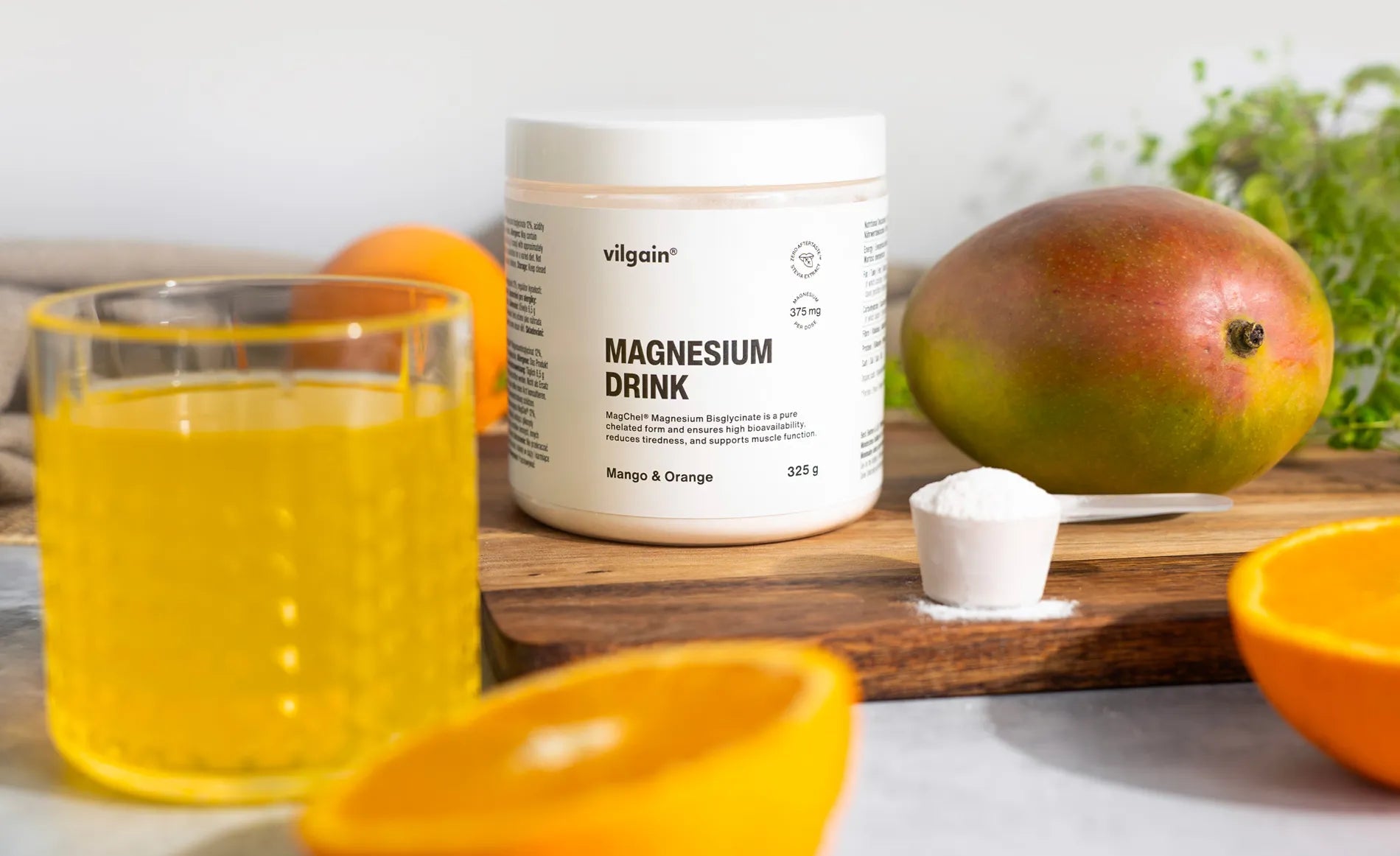 Vilgain Magnesium Drink – magnio bisglicinatas milteliai gėrimui (325 g) - Realsport.lt