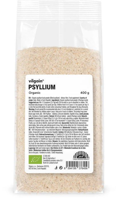 Vilgain Organic Psyllium BIO 400 g - Realsport.lt