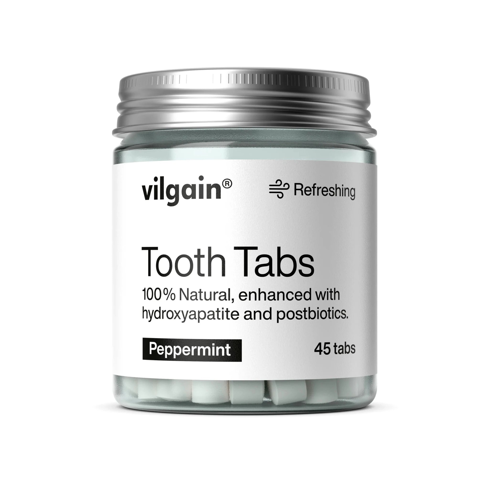 Vilgain Tooth Tabs – natūralios dantų tabletės su hidroksiapatitu (45 tabl.) - Realsport.lt